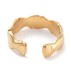 304 Stainless Steel Open Cuff Rings for Women&nbsp;RJEW-K273-14G