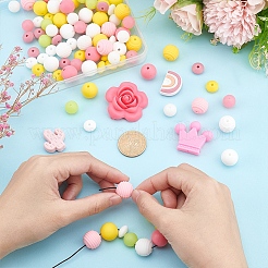 16 Style Food Grade Eco-Friendly Silicone Beads&nbsp;SIL-PH0001-08
