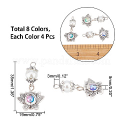 4 Sets ABS Plastic Imitation Pearl Pendants&nbsp;FIND-AR0003-51