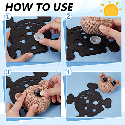 Skull Shape Wood Safety Eyes Insertion Tool&nbsp;DIY-WH0888-182