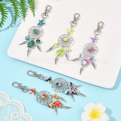 10Pcs 5 Styles Starfish Turtle Synthetic Turquoise & Alloy Pendant Decoration&nbsp;HJEW-FZ00041