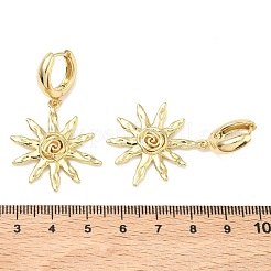 Sun Brass Hoop Earrings&nbsp;EJEW-C181-11G