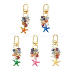 Starfish Brass Ename Pendant Decorations&nbsp;HJEW-JM03955