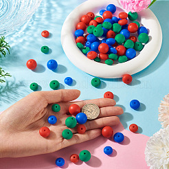 90Pcs 9 Styles Round Silicone Focal Beads&nbsp;SIL-TA0003-59