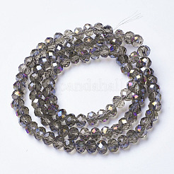Electroplate Transparent Glass Beads Strands&nbsp;LS-EGLA-A034-T8mm-F11
