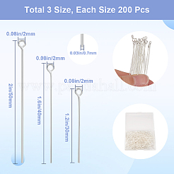 600Pcs 3 Styles Brass Eye Pin&nbsp;KK-SP0001-75S