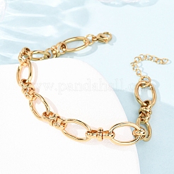304 Stainless Steel Oval Link Chains Bracelets for Women&nbsp;X-BJEW-G780-05G