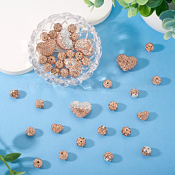 38Pcs Handmade Polymer Clay Rhinestone Beads&nbsp;CLAY-BT0001-14