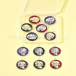 12Pcs 6 Colors Alloy Enamel Pendants&nbsp;FIND-FS0003-81