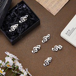 6Pcs Musical Note 304 Stainless Steel Lapel Pin Backs for Backpack Clothes&nbsp;JEWB-FH0003-12P