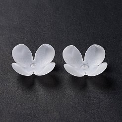 Frosted Acrylic Bead Caps&nbsp;OACR-G014-01