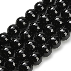 Natural Black Spinel Beads Strands&nbsp;G-L631-A03-8mm