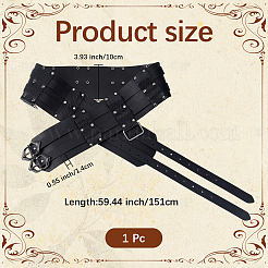 Vintage PU Leather and Alloy Chain Belts for Men&nbsp;AJEW-WH20060-49A