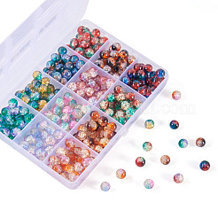 12 Colors Crackle Glass Beads&nbsp;CCG-TA0002-05A