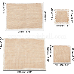 Rectangle Jute Cloth Table Mat&nbsp;AJEW-WH0180-39