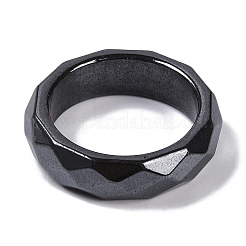 Magnetic Synthetic Hematite Finger Ring for Men Women&nbsp;RJEW-A047-01C