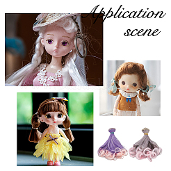 6Pcs 6 Colors Artificial Wool Doll Wig Hair&nbsp;DIY-HS0002-55A