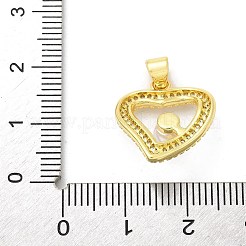 Brass Micro Pave Cubic Zirconia Pendants&nbsp;KK-S511-19G