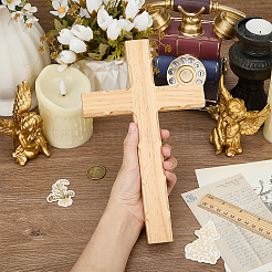 Wooden Cross Decoration&nbsp;AJEW-WH0752-010A