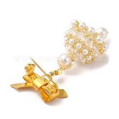 Shell Pearl Beaded Bell Pendant Brooch&nbsp;JEWB-MZ00002