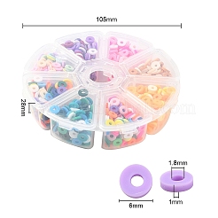 1200Pcs 8 Colors Handmade Polymer Clay Beads&nbsp;CLAY-YW0001-15C