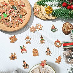 50Pcs 25 Styles Christmas Theme Alloy Enamel Pendants&nbsp;ENAM-YW0006-24