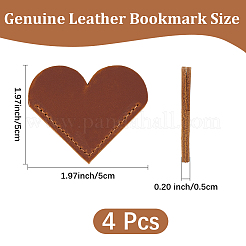 4Pcs Leather Bookmarks&nbsp;AJEW-CL0005-36