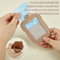 PU Leather ID Card Badge Holder&nbsp;DIY-SZ0010-62D