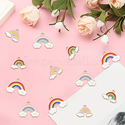 40Pcs 4 Styles Alloy Enamel Pendants&nbsp;ENAM-BM0001-20