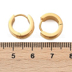 304 Stainless Steel Polishing Effect Hoop Earrings&nbsp;EJEW-M001-37G
