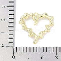 Rack Plating Alloy Jet Rhinestone Pendants&nbsp;PALLOY-F018-16G-01