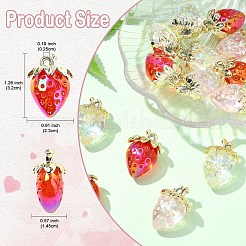 15Pcs 3 Colors Transparent Acrylic Pendants&nbsp;MACR-YW0003-60