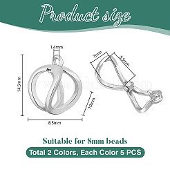 10Pcs 2 Colors Brass Tube Bails&nbsp;KK-PH0014-15