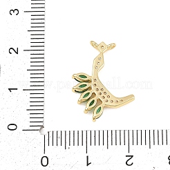 15Pcs Brass Micro Pave Cubic Zirconia Pendants&nbsp;KK-Z151-15G-01
