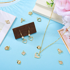 12Pcs 12 Styles Brass Micro Pave Cubic Zirconia Pendants&nbsp;KK-TA0002-31