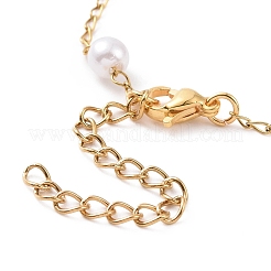 Round Plastic Imitation Pearl Beaded Bracelets&nbsp;BJEW-E054-06G