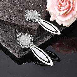 Tibetan Style Bookmark Cabochon Settings&nbsp;X-TIBE-S157-AS-NR