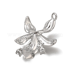 Brass Micro Pave Clear Cubic Zirconia Pendants&nbsp;KK-N290-25P