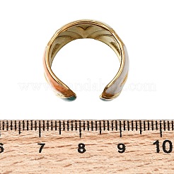 304 Stainless Steel Enamel Wide Cuff Open Rings for Women&nbsp;SA-K003-03B-G