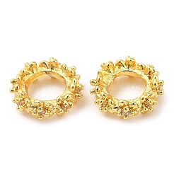 Rack Plating Brass Micro Pave Cubic Zirconia Beads&nbsp;KK-A186-01B-G