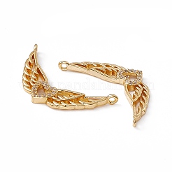Brass Micro Pave Cubic Zirconia 2-Loop Pendants&nbsp;KK-E068-VC026