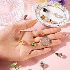 10Pcs 10 Colors Transparent Resin Pendants&nbsp;RESI-TA0004-84