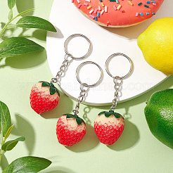 Strawberry Resin Keychain&nbsp;HJEW-JM02314