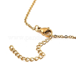 Golden 304 Stainless Steel Rhombus Pendant Necklace&nbsp;NJEW-C015-01G