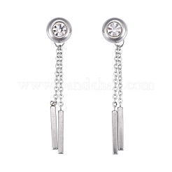 304 Stainless Steel Chain Tassel Earrings&nbsp;EJEW-I248-25