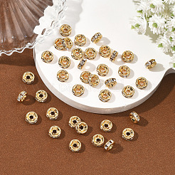 SHEGRACE Brass Micro Pave Clear Cubic Zirconia Spacer Beads&nbsp;XGRQ1U087-362G