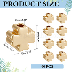 60Pcs Brass Beads&nbsp;KK-ME0001-94G