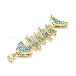 Brass Micro Pave Cubic Zirconia Pendants&nbsp;CU-CBA6980-14G-A02