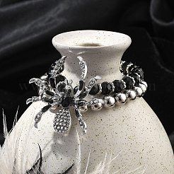 Punk Style Alloy Plastic Charm Bracelets&nbsp;BJEW-K269-01P