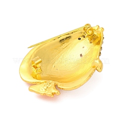 Zinc Alloy Crystal Rhinestone Resin Fish Brooch&nbsp;JEWB-U010-01G-02